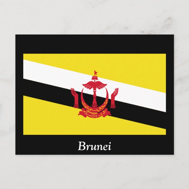 Flagga av Brunei Vykort (Framsida)