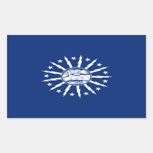 Flagga av Buffalo, New York Rectangular Sticker Rektangulärt Klistermärke