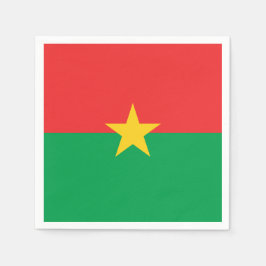 Flagga av Burkina Faso Pappra blöjor Pappersservett