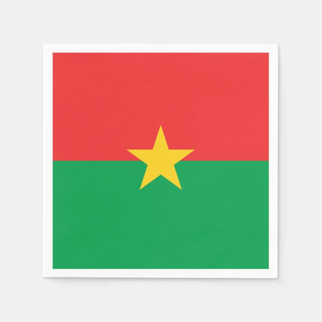 Flagga av Burkina Faso Pappra blöjor Pappersservett (Framsidan)