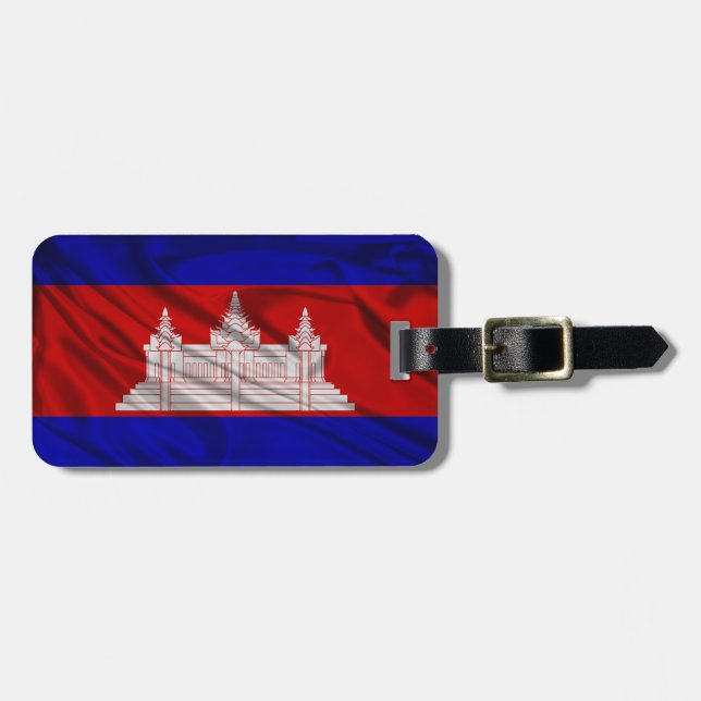 Flagga av Cambodja Bagagebricka (Horisontell Framsida)