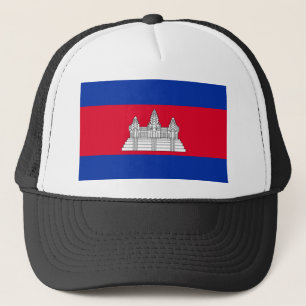 Flagga av Cambodja - kambodjansk flagga Truckerkeps