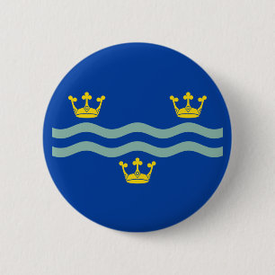 Flagga av Cambridgeshire Button Knapp
