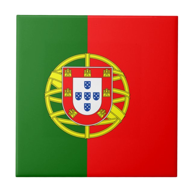 Flagga av Ceramic Tile i Portugal Kakelplatta (Framsidan)
