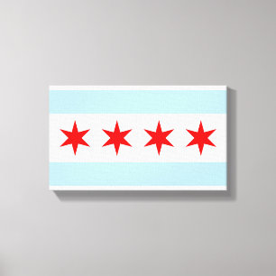 Flagga av Chicago Canvastryck