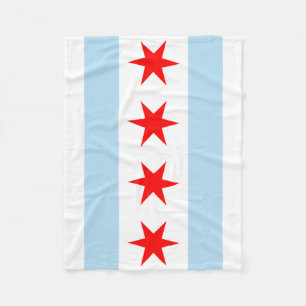 Flagga av Chicago, Illinois Fleecefilt