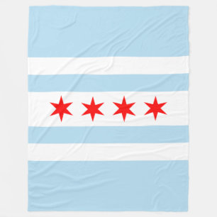 Flagga av Chicago, Illinois Fleecefilt
