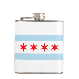 Flagga av Chicago, Illinois Hip-kolv Fickplunta