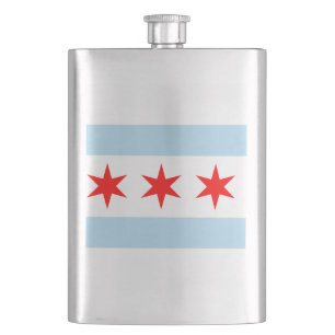 Flagga av Chicago, Illinois Hip-kolv Fickplunta