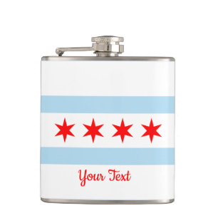 Flagga av Chicago, Illinois Hip-kolv Fickplunta