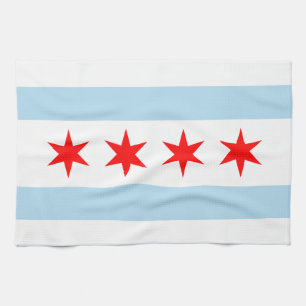 Flagga av Chicago, Illinois Kitchen Towel Kökshandduk