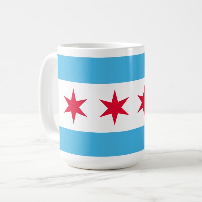 Flagga av Chicago Kaffemugg (Framsida vänster)
