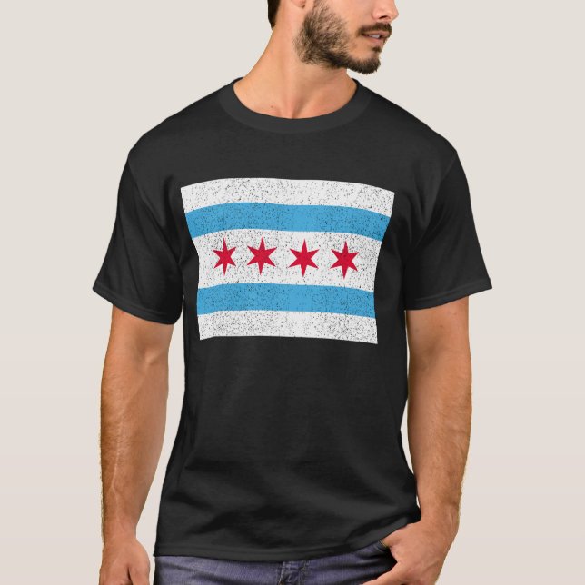 Flagga av Chicago T Shirt (Framsida)
