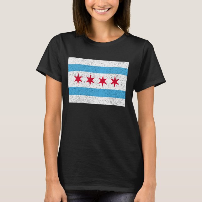 Flagga av Chicago T Shirt (Framsida)