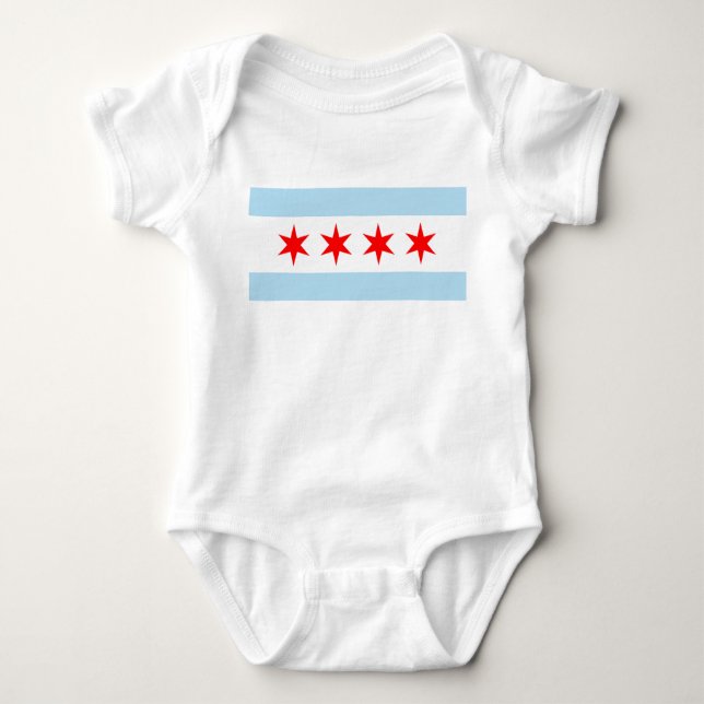 Flagga av Chicago Tee Shirt (Framsida)