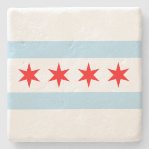 Flagga av Chicago Underlägg Sten
