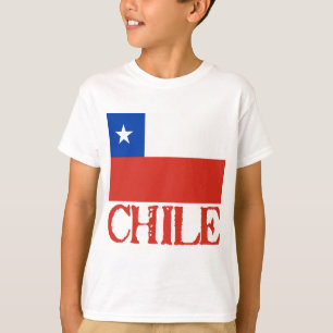 Flagga av Chile med de kända Chile tshirtsna, T-shirt