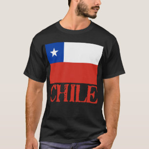 Flagga av Chile med de kända Chile tshirtsna, Tee
