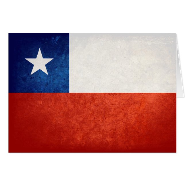 Flagga av Chile OBS Kort (Framsidan Horizontal)