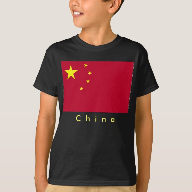 Flagga av China Barn Shirt Tröja (Framsida)