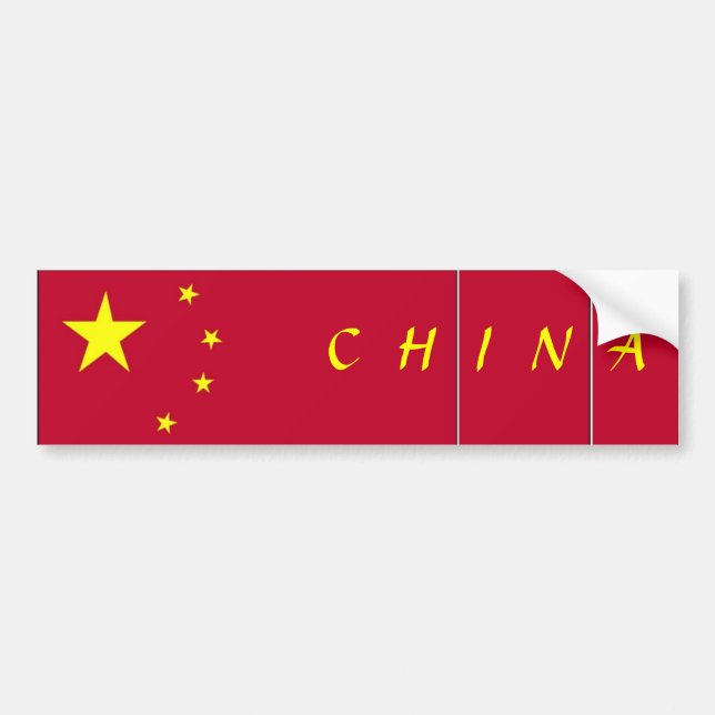 Flagga av China Bildekal (Framsidan)