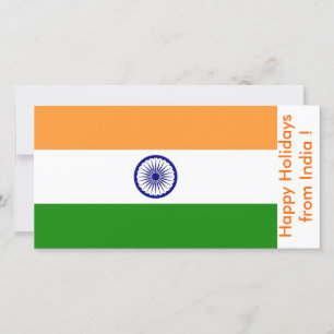 Flagga av China, Glad helg från Indien Julkort