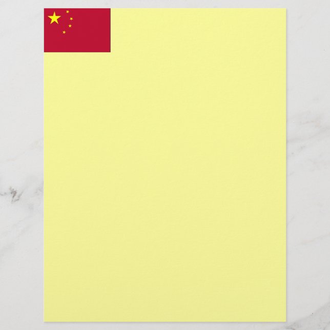 Flagga av China Letterhead (Framsida)