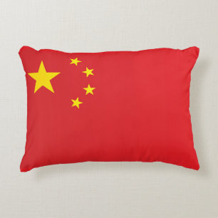 Flagga av China Prydnadskudde