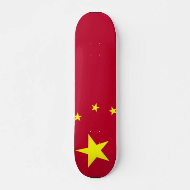 Flagga av China Skateboard Bräda 21,5 Cm (Framsida)