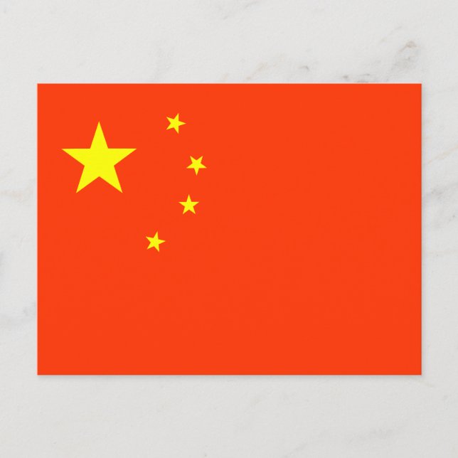 Flagga av China Vykort (Framsida)