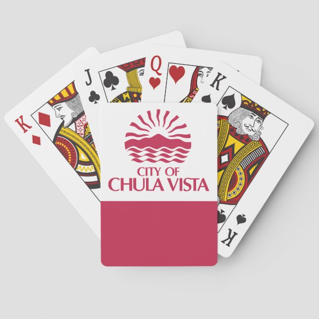 Flagga av Chula Vista, Kalifornien Casinokort (Baksidan)