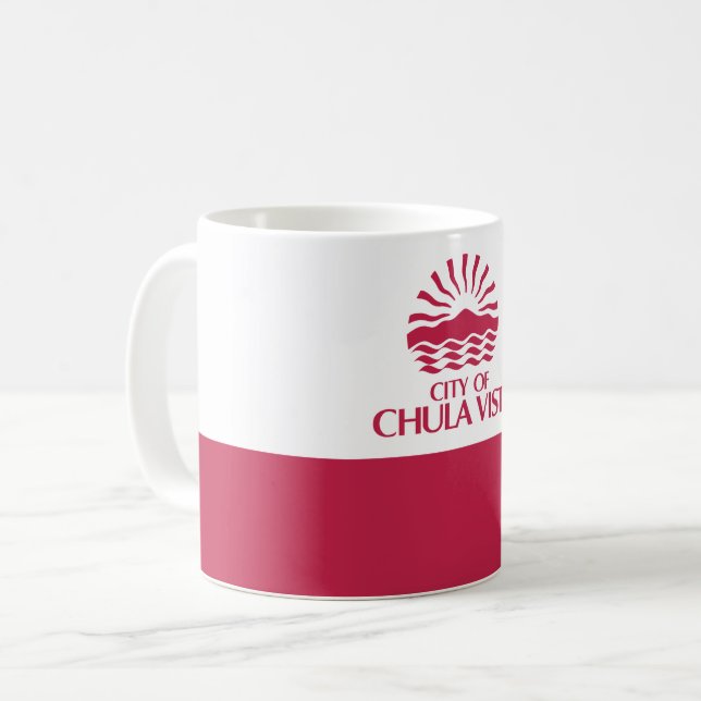 Flagga av Chula Vista, Kalifornien Kaffemugg (Framsida vänster)