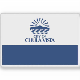 Flagga av Chula Vista, Kalifornien Klistermärken