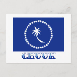 Flagga av Chuuk, med namn Vykort