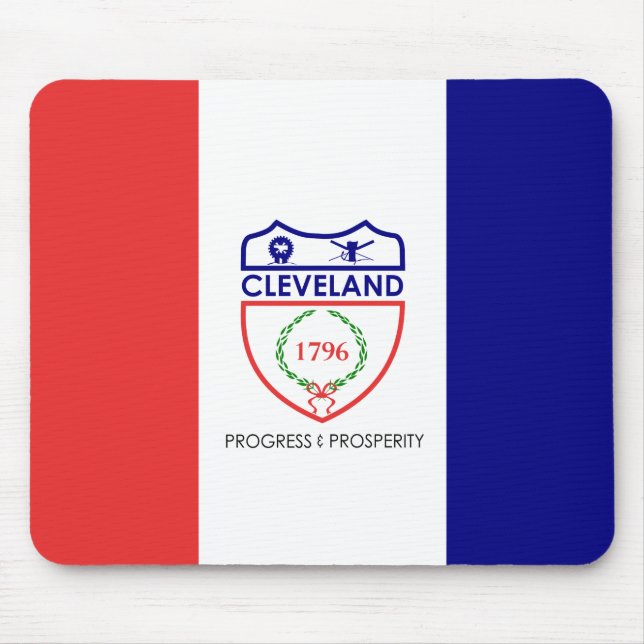 Flagga av Cleveland, Ohio Mouse Pad Musmatta (Framsidan)