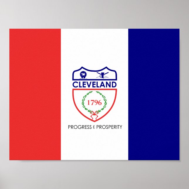 Flagga av Cleveland, Ohio Poster (Framsidan)