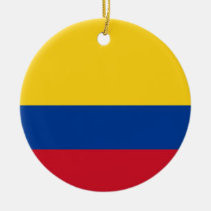 Flagga av Colombia - Bandera de Colombia Julgransprydnad Keramik