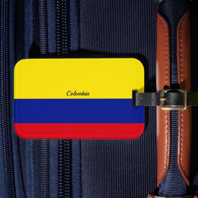 Flagga av Colombia, märkt Bagagebricka (Framsida Insitu 4)