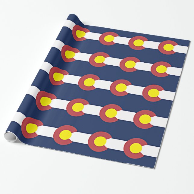 Flagga av Colorado Presentpapper (Utrullad)