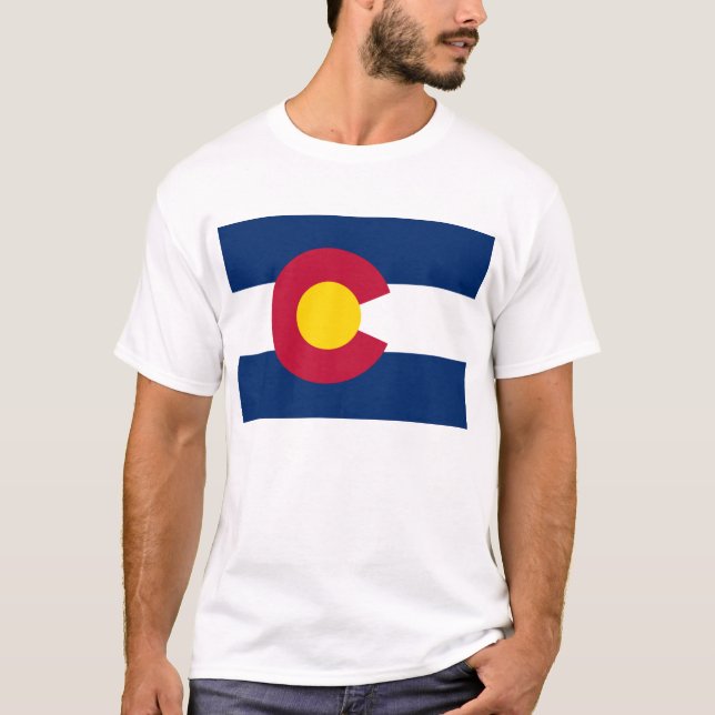 flagga av Colorado T Shirt (Framsida)