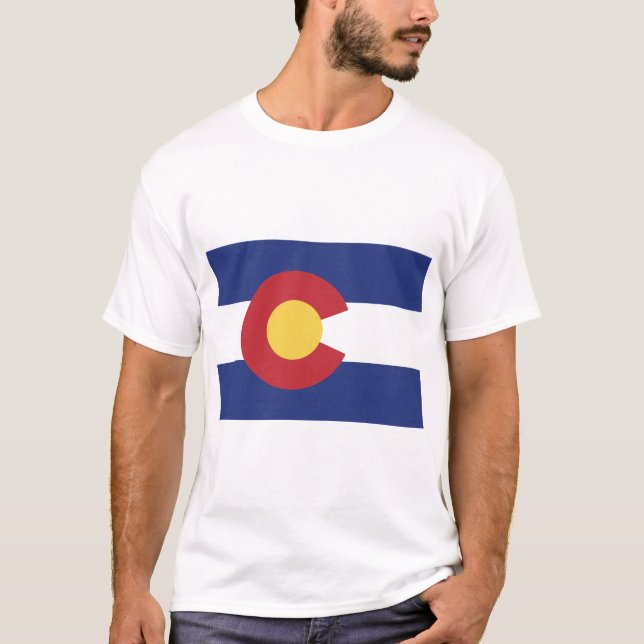 Flagga av Colorado T Shirt (Framsida)