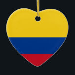 Flagga av Columbia, republik av Colombia Julgransprydnad Keramik<br><div class="desc">Colombia officiellt Republiken Colombia, är ett land som placeras i northwesten av South America som gränsas till northwesten av Panama; till öster av Venezuela och Brasilien; till söderna av Ecuador och Peru; och den delar maritimt begränsar med Costa Rica, Nicaragua, Honduras, Jamaica, Dominikanska republiken och Haiti. Det är en unitary...</div>