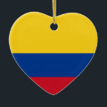 Flagga av Columbia, republik av Colombia Julgransprydnad Keramik<br><div class="desc">Colombia officiellt Republiken Colombia, är ett land som placeras i northwesten av South America som gränsas till northwesten av Panama; till öster av Venezuela och Brasilien; till söderna av Ecuador och Peru; och den delar maritimt begränsar med Costa Rica, Nicaragua, Honduras, Jamaica, Dominikanska republiken och Haiti. Det är en unitary...</div>