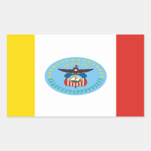 Flagga av Columbus, Ohio Rectangular Sticker Rektangulärt Klistermärke