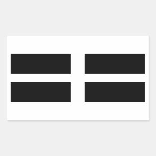 Flagga av Cornwall Rektangulärt Klistermärke