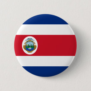 Flagga av Costa Rica klämmer fast/knäppas på Knapp