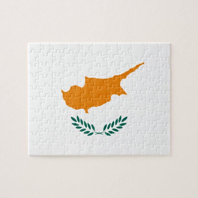 Flagga av Cyprus Photo Puzzle Pussel (Horisontell)