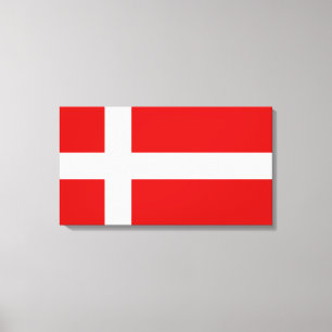 Flagga av Danmark Canvastryck
