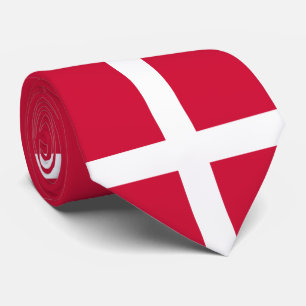 Flagga av Danmark eller danskatrasan Slips