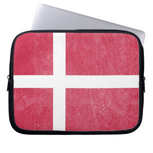 Flagga av Danmark Grunge Laptop Sleeve